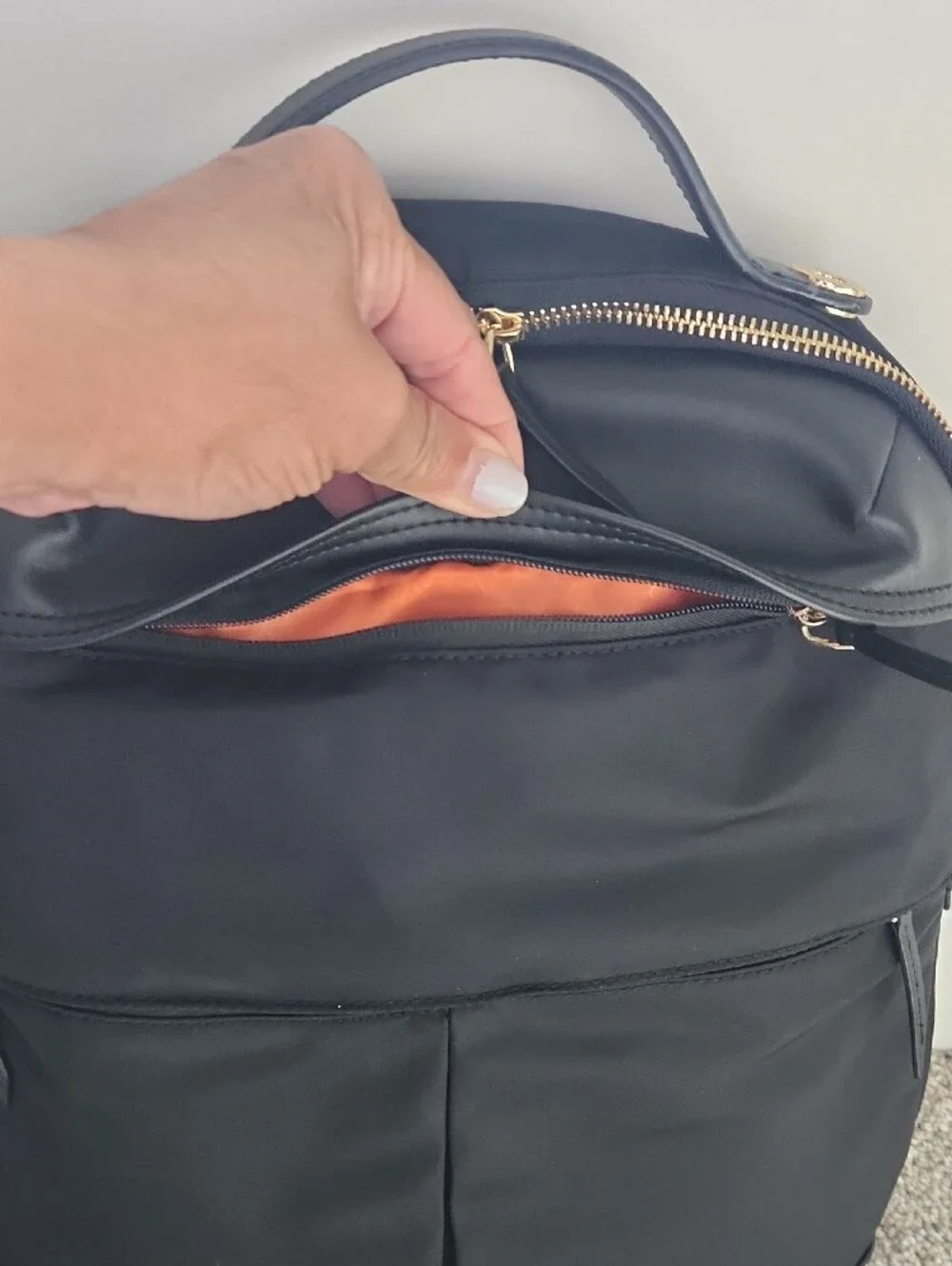 Targus Black Laptop Backpack with Gold Hardware